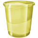 Cestino gettacarte Esselte Colour'Ice polistirene giallo trasparente 14 litri 626287