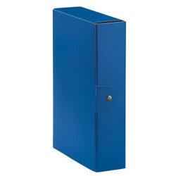 Cartelle portaprogetti Esselte C28 EUROBOX dorso 8 cm presspan biverniciato blu  - 390328050