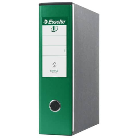 Registratori con custodia Esselte G53 EUROFILE commerciale D8 cartone rivestito in PP verde - 390753