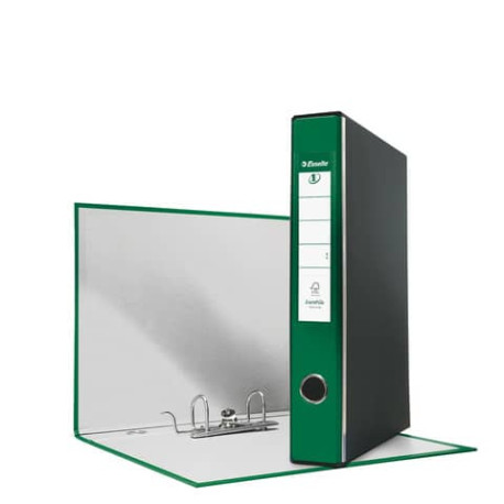 Registratore con custodia Esselte G54 EUROFILE protocollo D5 cartone rivestito in PP verde - 3907541