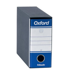 Registratore con custodia Esselte G81 OXFORD memorandum 29,5x19cm - dorso 8 cm blu - 390781050