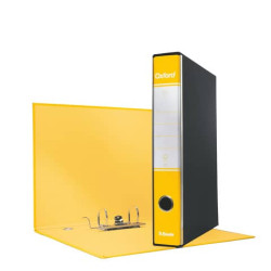 Registratore con custodia Esselte G82 Oxford commerciale 29,5x32 cm - dorso 5 cm giallo - 390782090