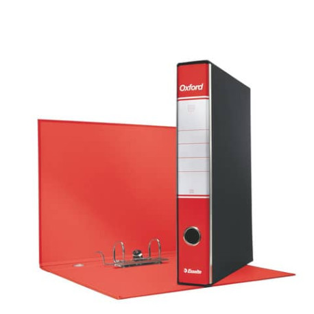 Registratore con custodia Esselte G82 Oxford commerciale 29,5cm x 32 cm - dorso 5 cm rosso - 3907821