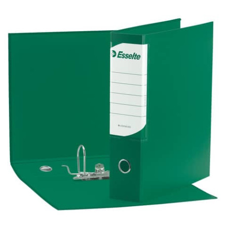 Registratore con custodia Esselte G95 BUSINESS protocollo D8 cartone plastificato verde - 390795180