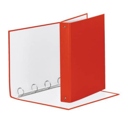 Raccoglitore Esselte MEETING a 4 anelli tondi 30mm cartone rivestito in PP rosso 22x30cm dorso 4cm -