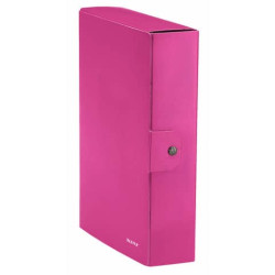 Scatola portaprogetti Leitz WOW in cartone - dorso 8 cm - formato 25x35 cm fucsia metallizzato - 396