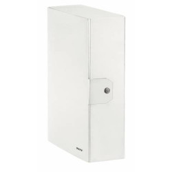 Scatola portaprogetti Leitz WOW in cartone - dorso 10 cm - formato 25x35 cm bianco metallizzato - 39