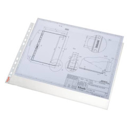 Buste a perforazione universale Esselte DELUXE goffrate antiriflesso trasparente 42x30 cm  conf.50 -