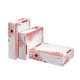 Scatola archivio Esselte SPEEDBOX dorso 80 mm bianco/rosso 8x25x35 cm 623910