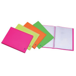 Portalistino a fogli fissi FAVORIT Neon liscio 22x30 cm 20 buste verde fluo 400102295