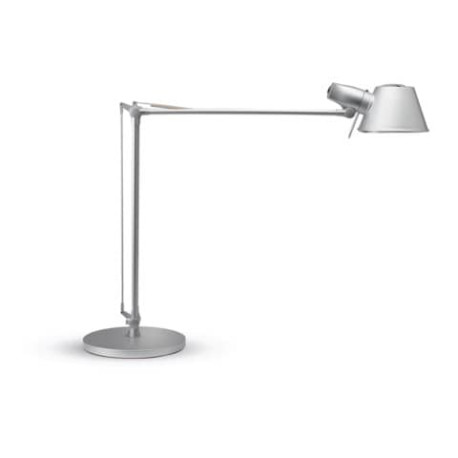 Lampada da scrivania MAUL a risparmio energetico MAULrock con morsetto metallo argento E27 15 W - 82