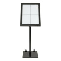 Leggio da pavimento a LED Securit® Black Star in metallo 46x41x136 cm nero MCS-4A4-BL-SET