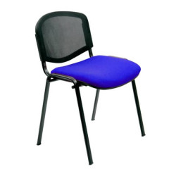 Sedia visitatore Unisit Dado 4 gambe - schienale fisso blu Conf. 2 pezzi - D5N/2/EB