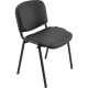 Sedia visitatore Unisit Dado 4 gambe - schienale fisso rivestimento ecopelle nero  Conf. 2 pezzi - D