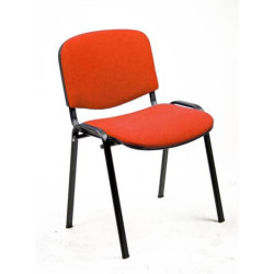 Sedia visitatore Unisit Dado 4 gambe - schienale fisso rosso Conf. 4 pezzi - D5S/4/IR