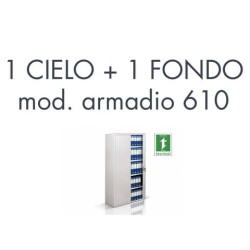 Set 1 cielo + 1 fondo per armadio 610 bianco Tecnical 2 - 805141163009