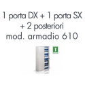 Set 1 porta DX + 1 porta SX + 2 posteriori per armadio 610 bianco Tecnical 2 - 805141163011