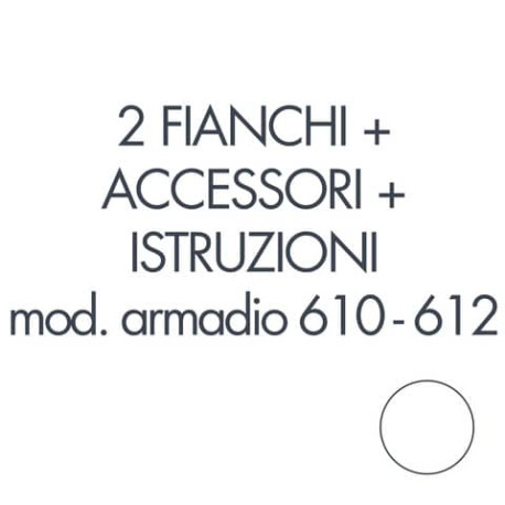 Set 2 fianchi + accessori + istruzioni montaggio per armadi 610 - 612 bianco Tecnical 2 - 8051411630