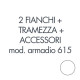 Armadio a porte scorrevoli 615 Tecnical 2 2 FIANCHI +1 TRAMEZZA+ ACCESS. PER 615 BIANCO + ISTRUZ. bi