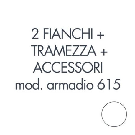 Armadio a porte scorrevoli 615 Tecnical 2 2 FIANCHI +1 TRAMEZZA+ ACCESS. PER 615 BIANCO + ISTRUZ. bi