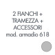 Armadio a porte scorrevoli 618 Tecnical 2 2 FIANCHI +1 TRAMEZZA+ ACCESS. PER 618 GRIGIO + ISTRUZ. - 