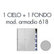 Armadio a porte scorrevoli 618 Tecnical 2 grigio 805141163054