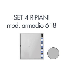 Armadio a porte scorrevoli 618 Tecnical 2 4 PIANI PER 618 GRIGIO 805141163060