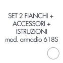 Armadio a porte scorrevoli 618S Tecnical 2 2 FIANCHI+1 TRAMEZZA+ACC PER 618S BIANCO + ISTRUZ. - 8051