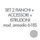 Armadio a porte scorrevoli 618S Tecnical 2 2 FIANCHI+1 TRAMEZZA+ACCESS. PER 618S GRIGIO + ISTRUZ. - 