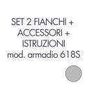 Armadio a porte scorrevoli 618S Tecnical 2 2 FIANCHI+1 TRAMEZZA+ACCESS. PER 618S GRIGIO + ISTRUZ. - 