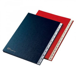 Classificatore numerico Fraschini in carta-cartoncino con dorso espandibile 24x34 cm rosso - 627-N-D