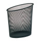 Cestino gettacarte ALBA Mesh con forma ellittica 36x24x39,5 cm metallo traforato 18 l Nero - MESHCOR