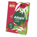 Carta colorata A3 INTERNATIONAL PAPER Rey Adagio rosso intenso 22 risma 250 fogli - ADAGI160X503