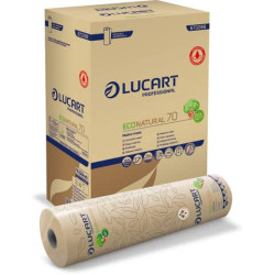 Lenzuolino medico Lucart EcoNatural 79 m 2 veli avana 190 strappi - 870099