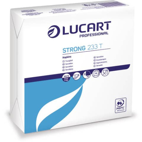 Tovaglioli di carta Lucart Strong 233 T 2 veli Conf. da 75 pezzi - 832001J