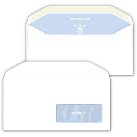 Buste con finestra Pigna Envelopes Speedmatic 80 g/m² 110x230 mm bianco conf. 500 - 0388987