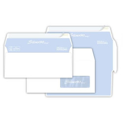 Buste con finestra Pigna Envelopes Silver90 90 g/m² 110x230 mm bianco conf. 500 - 0170578