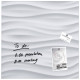 Lavagna magnetica in vetro Artverum SIGEL 480x480x15 mm White Wave RGL256