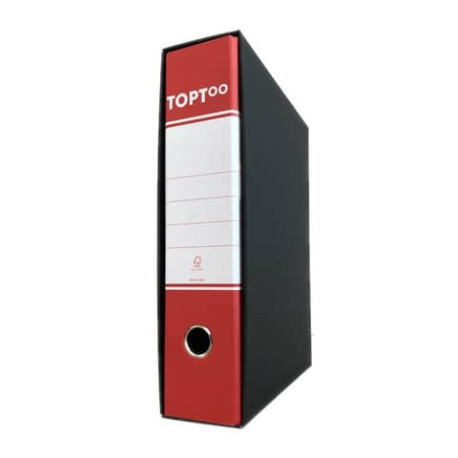 Registratore commerciale TOPToo con custodia dorso 8 cm rosso 23x30 cm - RMU8RO