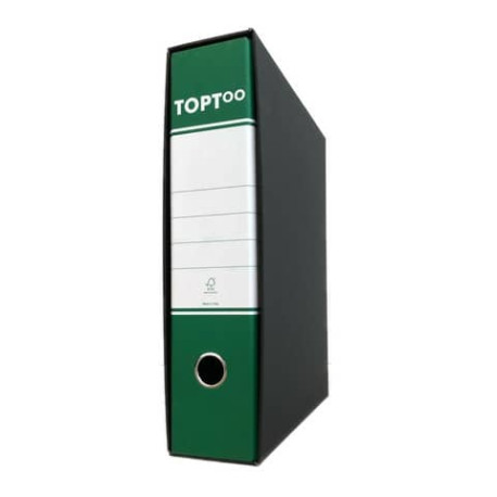 Registratore commerciale TOPToo con custodia dorso 8 cm verde 23x30 cm - RMU8VE