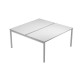 Scrivania Bench senza divisorio Artexport Presto Venere Plus 140x164x72,5 cm grigio - 662B / NOPAR/9