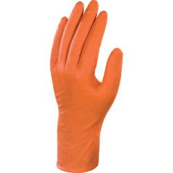 Guanti monouso Delta Plus Veniplus arancio 27 cm nitrile non talcato taglia 7/8  Conf. 50 pezzi - V1