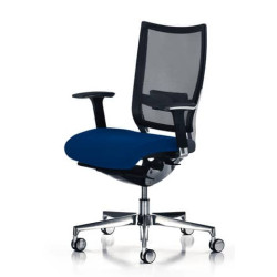 Sedia girevole Semidirezionale Ergonomica con schienale in rete Unisit blu - COT/F11