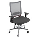 Sedia girevole Semidirezionale Ergonomica con schienale in rete Unisit grigio - COT/PT