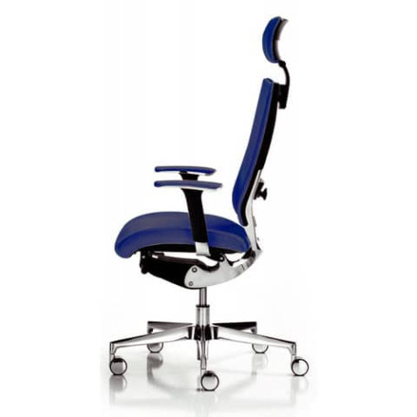 Sedia girevole Semidirezionale Ergonomica con schienale in rete Unisit blu - COTPG/F11