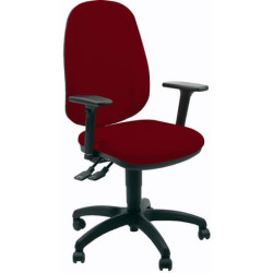 Sedia girevole Operativa Eco Smart Unisit Schienale regolabile up-down rosso -GIGI/BR3D/ER