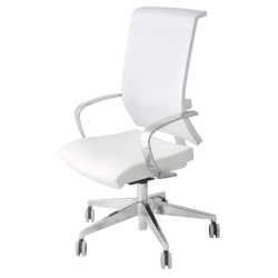 Sedia girevole Semidirezionale Unisit Ergonomica con schienale in rete bianco GTJB/BRA/KQ