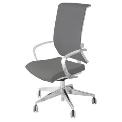 Sedia girevole Semidirezionale Unisit Ergonomica con schienale in rete grigio scuro - GTJB/F14