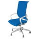 Sedia girevole Semidirezionale Unisit Ergonomica con schienale in rete blu GTJB/IB