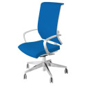 Sedia girevole Semidirezionale Unisit Ergonomica con schienale in rete blu GTJB/IB